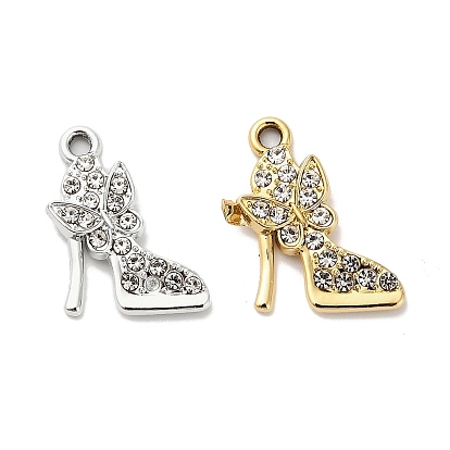 Подвески из сплава кристаллов, со стразами, туфли на высоком каблуке с бабочкой