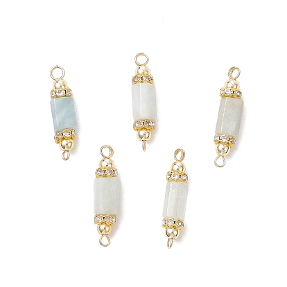 Натуральный аквамарин с гальваническим покрытием, синтетический немагнитный гематит, ограненный в виде колонны, подвеска-шарм.