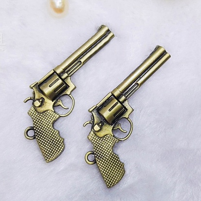 Pendentifs en alliage de style tibétain, charme de pistolet