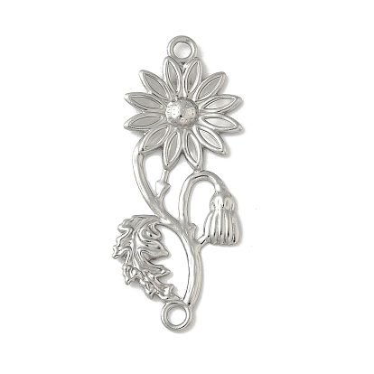 304 подвески из нержавеющей стали, цветок ссылки, не тускнеет