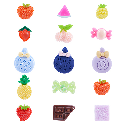 Кабошоны из смолы, разнообразные