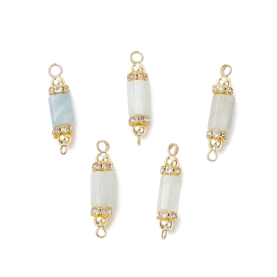 Натуральный аквамарин с гальваническим покрытием, синтетический немагнитный гематит, ограненный в виде колонны, подвеска-шарм.