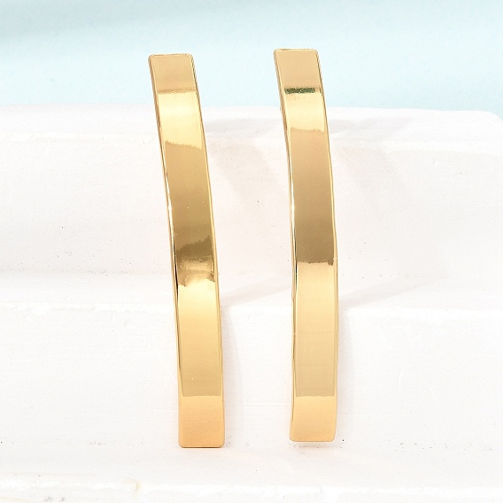 201 Stainless Steel Stud Earrings, with 304 Stainless Steel Pin, PVD Vacuum Plating