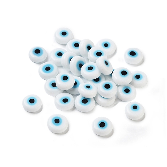 Ручной работы сглаз лэмпворк плоская круглая бусина