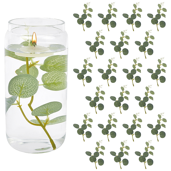 50шт. искусственных листьев эвкалипта из ткани, декор для домашней вечеринки