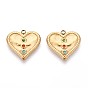 304 подвески из нержавеющей стали, со стразами, сердце