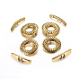 Tibetan Style Alloy Toggle Clasps, Lead Free and Cadmium Free, Donut