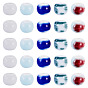 50Pcs 5 Colors Handmade Porcelain Beads, Round, Bright Glazed Porcelain