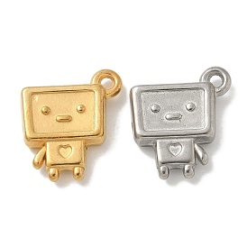 304 Stainless Steel Pendants, Robot Charm