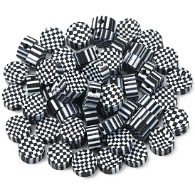 Полимерный глиняный шарик ручной работы, плоский круглый с даосской монетой