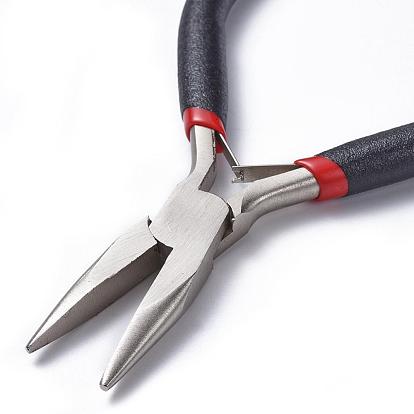 Carbon Steel Jewelry Pliers Sets, Ferronickel, Side Cutter, Round Nose and Chain Nose Pliers, 11~12.5cm, 3pcs/sets