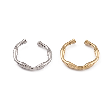 304 открытые манжеты из бамбука из нержавеющей стали для женщин