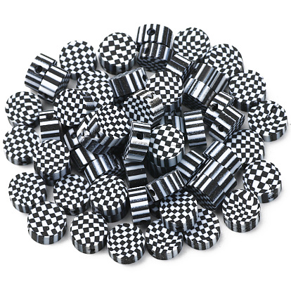 Полимерный глиняный шарик ручной работы, плоский круглый с даосской монетой