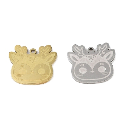 201 Stainless Steel Pendants, Deer Charm
