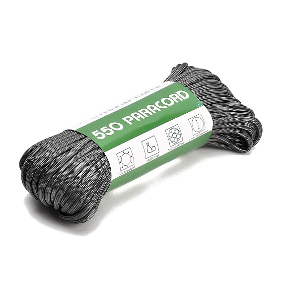 550 Paracord Polyester Parachute Cord, 7 Strand Core Cord, Round