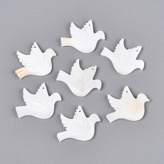 Резные подвески из натуральных пресноводных ракушек, амулеты птиц