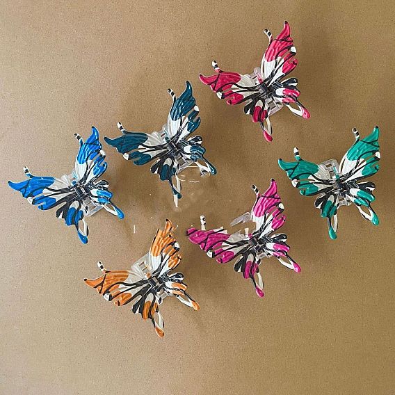 Пластиковые заколки для волос с когтями бабочки, аксессуары для волос для женщин и девочек