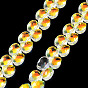 Electroplate Triangle Glass Beads Strands, Faceted, AB Color Plated