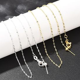 1.5 Регулируемая латунная цепочка с ползунковым механизмом, подходит для мужчин и женщин.