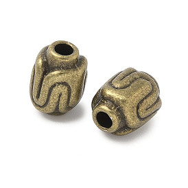 Сплавочные овальные бусины тибетского стиля , колонка, без кадмия и без свинца