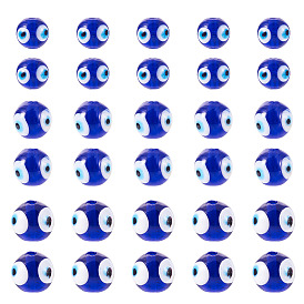 60 бусины лэмпворк ручной работы, злые глаза, круглые