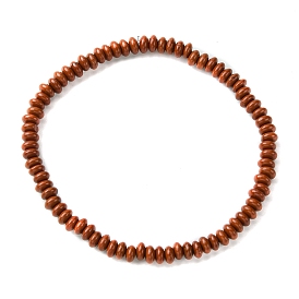 Bracelets extensibles à perles rondes et plates pour femmes, mélange de pierres précieuses naturelles et synthétiques