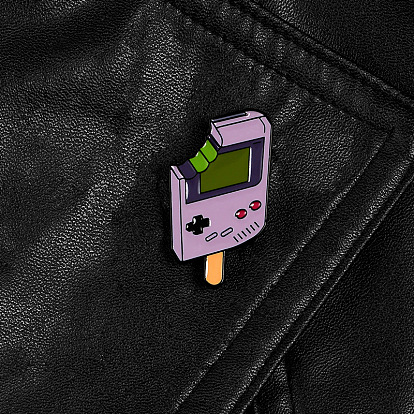 Bite Me Matcha Ice Cream Shaped Handle Game Console Pin Badge