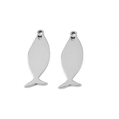 Pendentifs en acier inoxydable, poisson