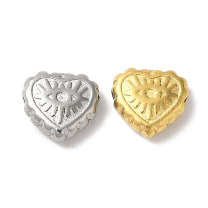 304 из нержавеющей стали бусы, Сердце с глаз