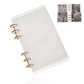 Наборы для самостоятельного изготовления фотоальбомов, В комплект входят 10шт. полипропиленовых папок для визитных карточек, 2шт. 3-кольцевой переплет с шарнирными кольцами и акриловые разделители для блокнота