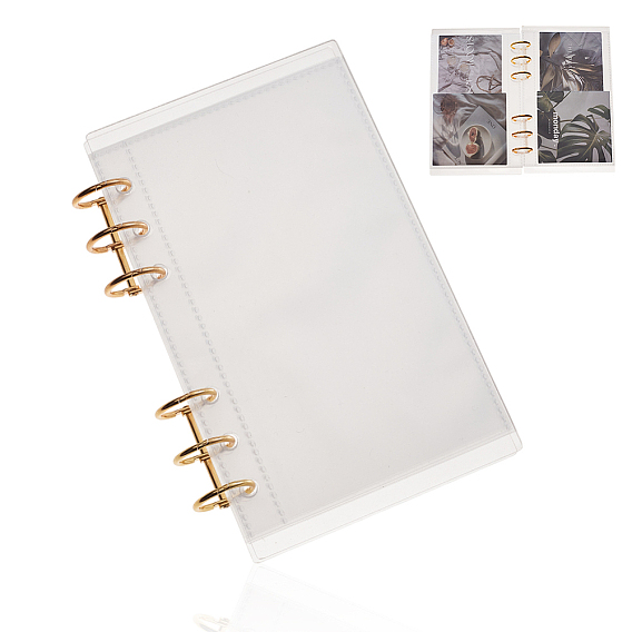 Наборы для самостоятельного изготовления фотоальбомов, В комплект входят 10шт. полипропиленовых папок для визитных карточек, 2шт. 3-кольцевой переплет с шарнирными кольцами и акриловые разделители для блокнота