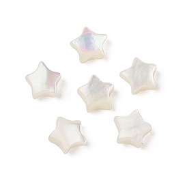 Natural White Shell Beads, Star