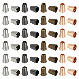 80 шт. 4 цвета цинковый сплав наконечник шнура, принадлежности для изготовления сумок и тканей, для аксессуаров для концов веревок