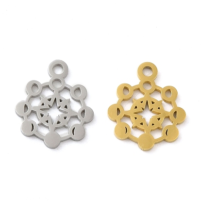 304 Stainless Steel Charms, Laser Cut, Planet Charm