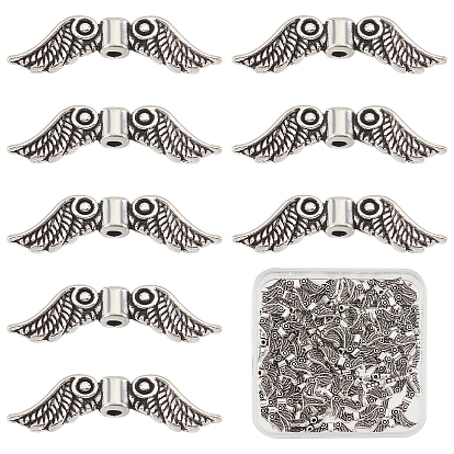 100 бусины из сплава в тибетском стиле, крыло