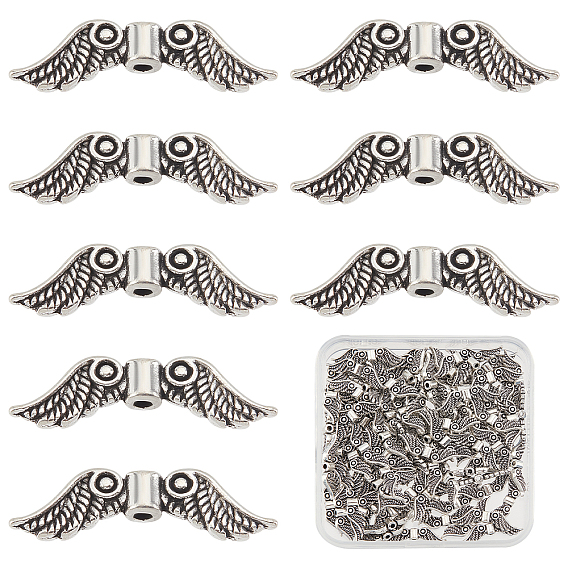 100 бусины из сплава в тибетском стиле, крыло