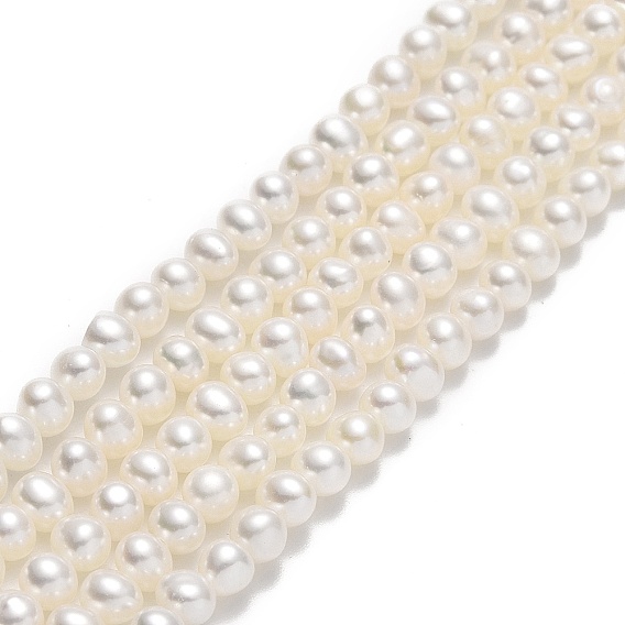 Natural Cultured Freshwater Pearl Beads Strands, Potato