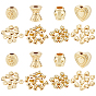 48Pcs 4 Style Alloy Beads, Mix-shaped