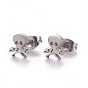 304 Stainless Steel Stud Earrings, Hypoallergenic Earrings, with Ear Nuts/Earring Back, Octopus