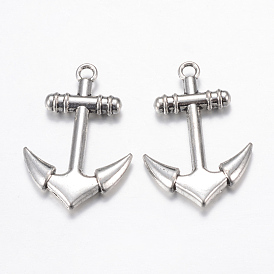 Сплавочные подвески тибетского стиля, якорь, без кадмия и без свинца