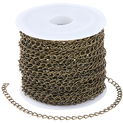 10m латунные витые цепи, бордюрные цепи, пайки, с катушкой, без свинца и без кадмия