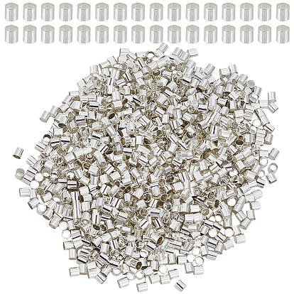 1000Pcs Brass Crimp Beads, Tube