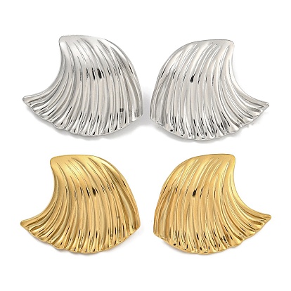 304 серьги-гвоздики из нержавеющей стали в форме океанской волны для женщин