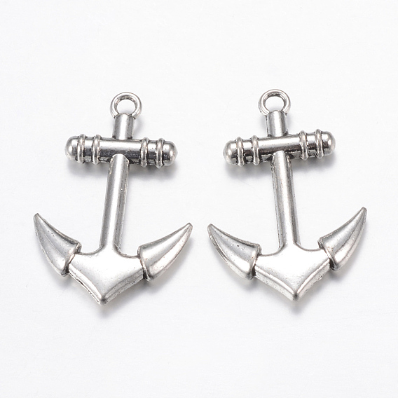Сплавочные подвески тибетского стиля, якорь, без кадмия и без свинца