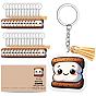 Сделай сам наборы для ключей, включая акриловые подвески, брелок кольца, подвесные украшения с кисточками и картонные карточки для демонстрации украшений