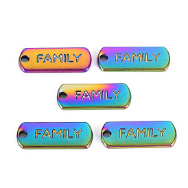 Alloy Charms, Cadmium Free & Nickel Free & Lead Free, Oval with Family
