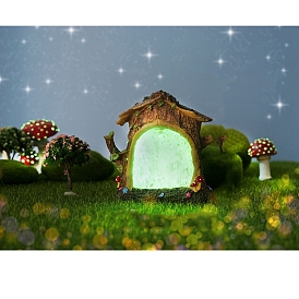 Luminous Resin House Display Model, Glow in the Dark for DIY Landscape Home Garden Decoration