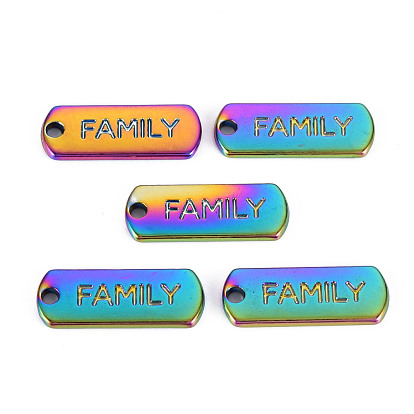 Alloy Charms, Cadmium Free & Nickel Free & Lead Free, Oval with Family