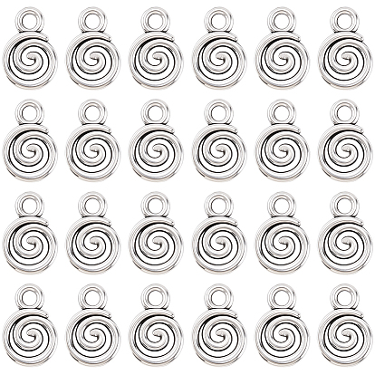 150Pcs Tibetan Style Alloy Charms, Vortex, Cadmium Free & Lead Free