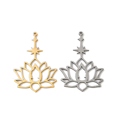 201 из нержавеющей стали филигранные подвески, лотоса прелести